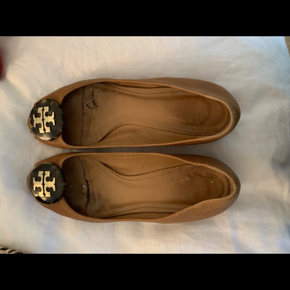 Tory Burch peep toe kitten wedge